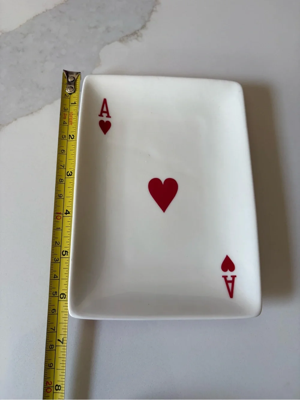 Restoration Hardware Ace of Hearts Ceramic Trinket Dish 2004 EUC